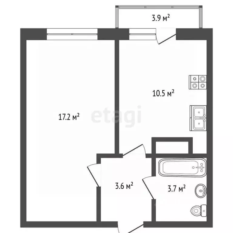 1-к кв. Псковская область, Псковский район, Писковичская волость, д. ... - Фото 1