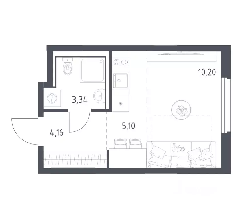 Студия Московская область, Ленинский городской округ, Мисайлово пгт, ... - Фото 1