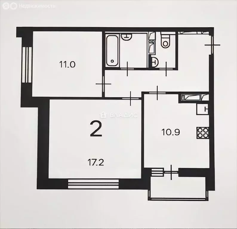 2-комнатная квартира: Москва, Полярная улица, 3 (53.5 м) - Фото 1