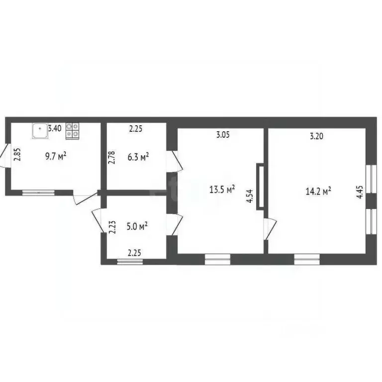 Дом в Крым, Симферополь ул. Битумная (50 м) - Фото 1