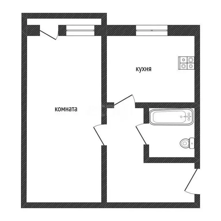 1-комнатная квартира: Кириши, улица Мира, 18 (31.9 м) - Фото 1
