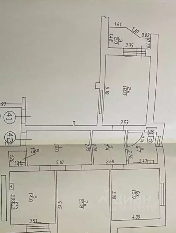 3-к кв. Калининградская область, Калининград Колхозная ул., 17 (99.3 ... - Фото 2