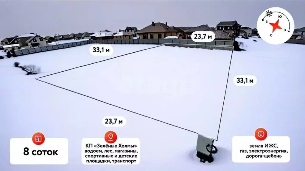 Участок в Тюменская область, Тюменский район, с. Кулаково, Зеленые ... - Фото 1