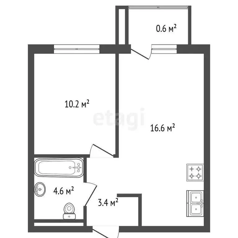 1-комнатная квартира: Санкт-Петербург, Галерный проезд, 1к2с1 (34.5 м) - Фото 0
