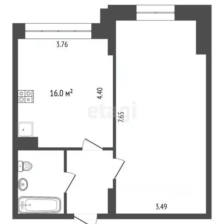 1-к кв. Ярославская область, Ярославль Силикатное ш., 17А (51.0 м) - Фото 2
