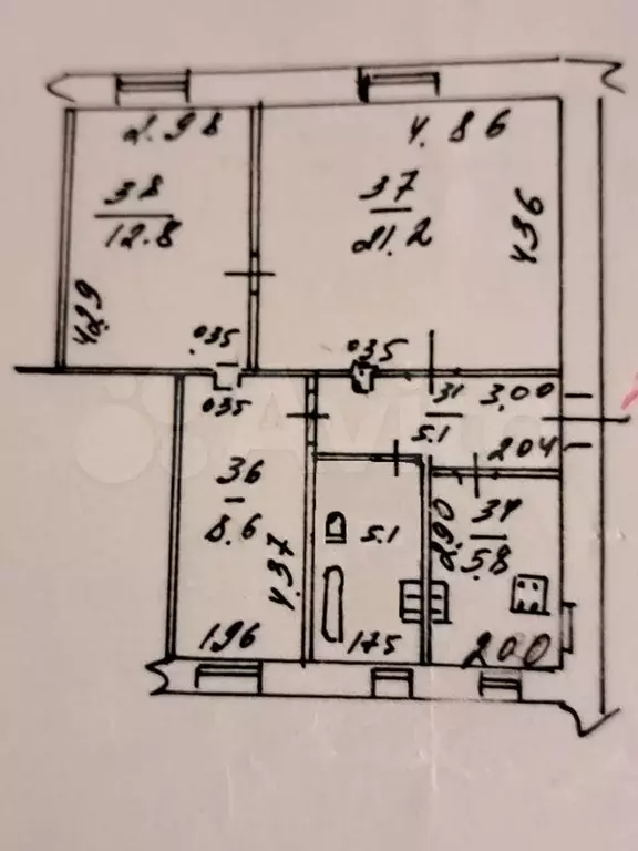 3-к. квартира, 59 м, 1/4 эт. - Фото 1