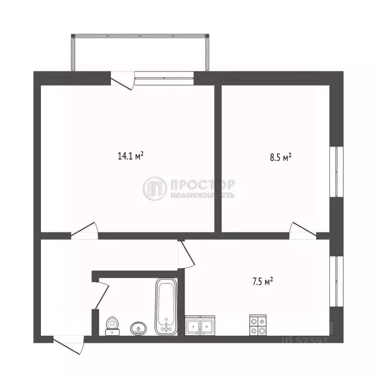 2-к кв. Москва Зеленодольская ул., 15К2 (37.2 м) - Фото 2
