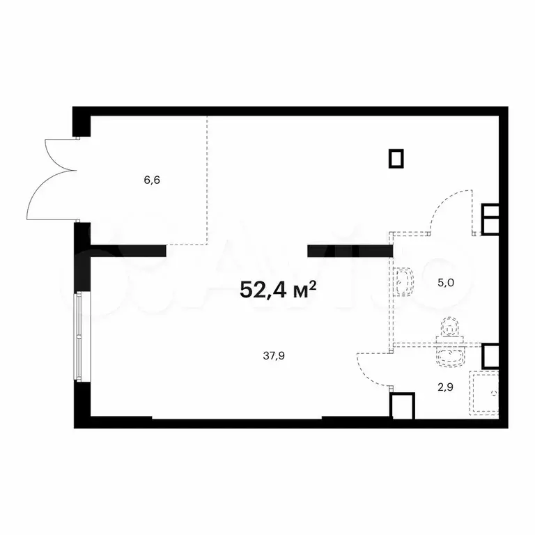 Продам помещение свободного назначения, 52.4 м - Фото 0
