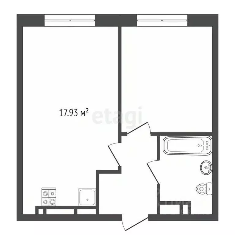 1-к кв. Тюменская область, Тюмень ул. Фармана Салманова, 15 (37.5 м) - Фото 2