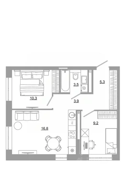 2-к кв. Свердловская область, Екатеринбург Академический мкр, 22-й ... - Фото 1