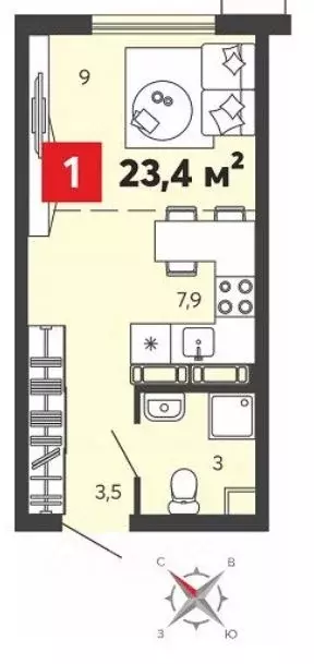 Студия Пензенская область, Пензенский район, Засечный сельсовет, с. ... - Фото 1