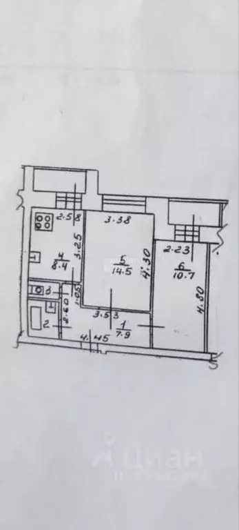 2-к кв. Липецкая область, Липецк ул. Л. Толстого, 44 (50.9 м) - Фото 2