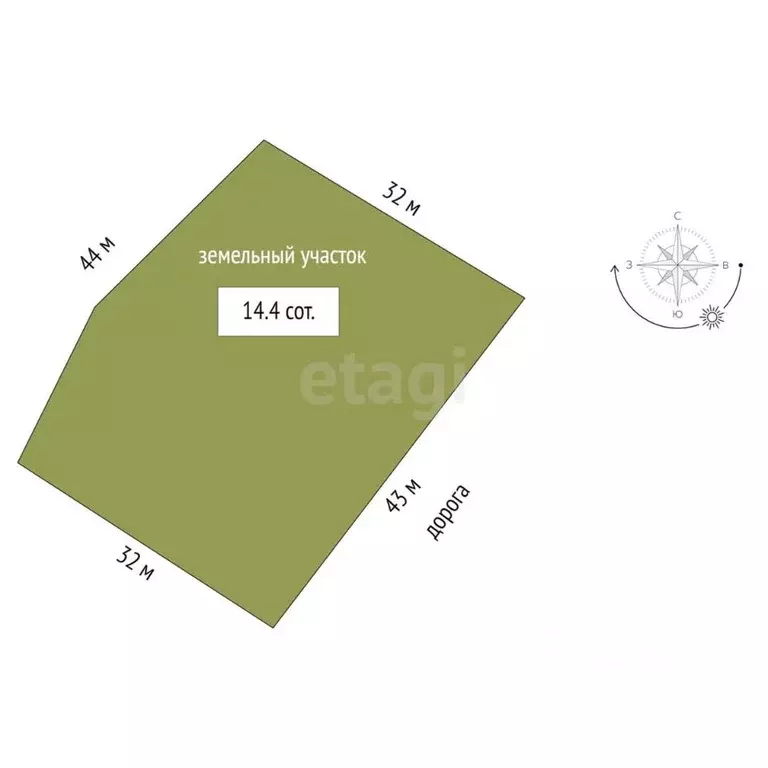 Участок в Мордовия, Лямбирский район, с. Берсеневка ул. Гагарина, 18А ... - Фото 2