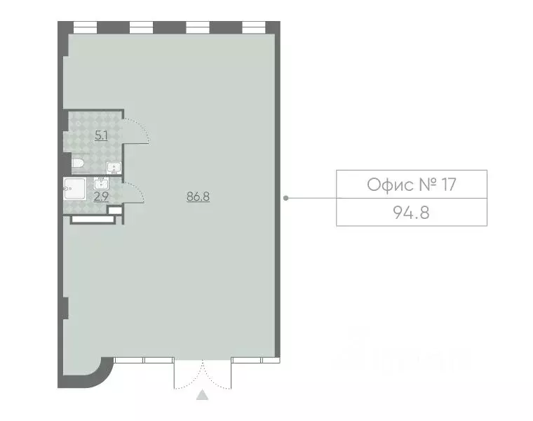 Помещение свободного назначения в Москва Марк жилой комплекс, к3 (95 ... - Фото 1