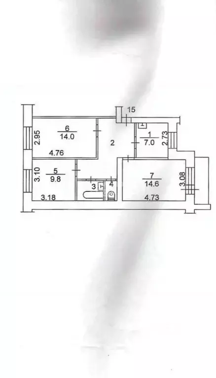 3-к кв. Томская область, Томск ул. Мичурина, 39 (59.4 м) - Фото 1