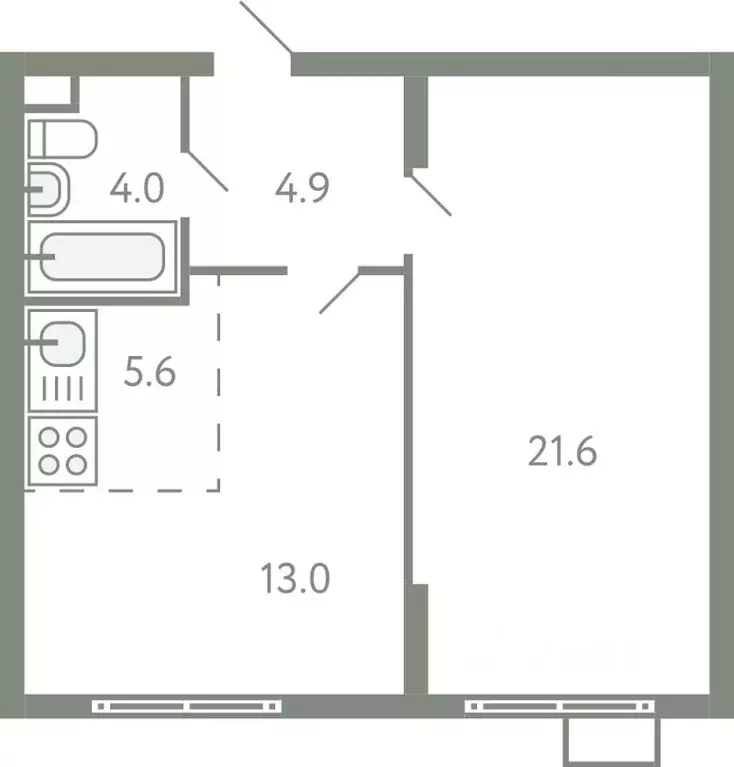 2-к кв. Московская область, Ленинский городской округ, Молоково пгт ... - Фото 1