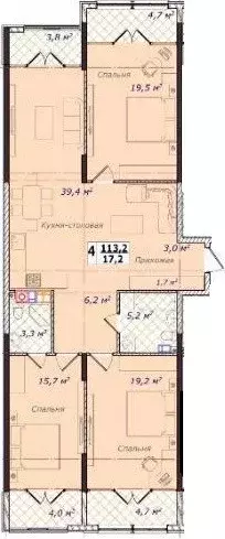 Продаётся 4-к квартира, 113.2 м - Фото 0