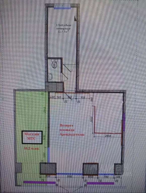 Торговая площадь в Липецкая область, Липецк просп. Победы, 49 (51 м) - Фото 2