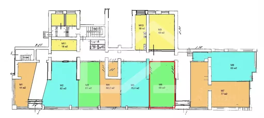 Помещение свободного назначения в Москва просп. Мира, 131К1 (68 м) - Фото 2