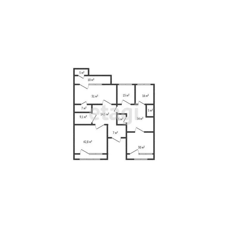 4-комнатная квартира: Махачкала, улица Хизроева, 71 (230 м) - Фото 1