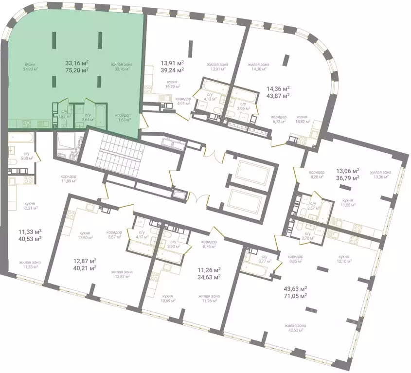 Свободной планировки кв. Нижегородская область, Нижний Новгород ... - Фото 2