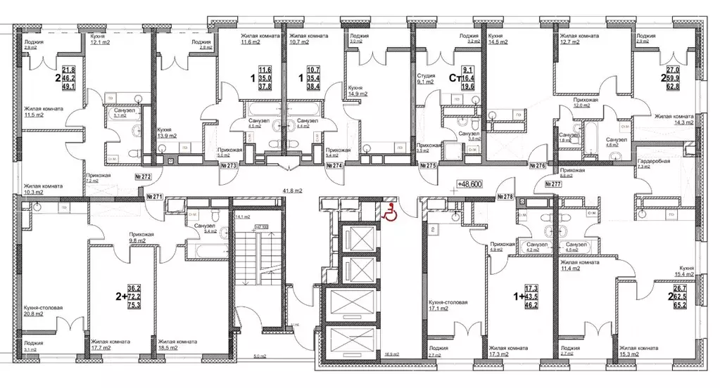 Студия Нижегородская область, Нижний Новгород ул. Бетанкура, 7 (19.6 ... - Фото 2