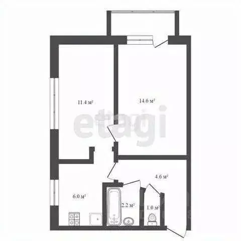 2-к кв. Крым, Саки ул. Ленина (39.7 м) - Фото 2
