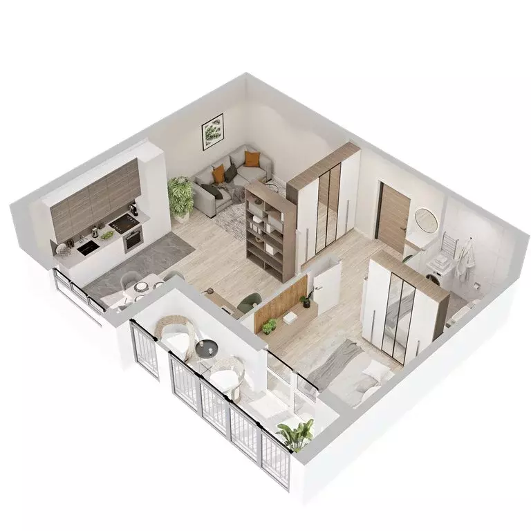 1-комнатная квартира: Кострома, микрорайон Новый город (48.7 м) - Фото 1