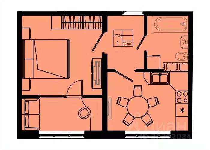 1-к кв. Ленинградская область, Коммунар г. Гатчинский муниципальный ... - Фото 1