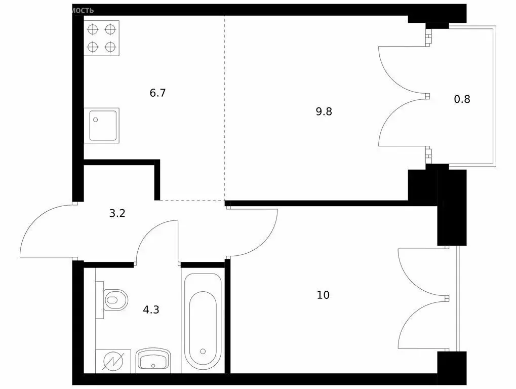 1-комнатная квартира: Санкт-Петербург, набережная Обводного канала, ... - Фото 1
