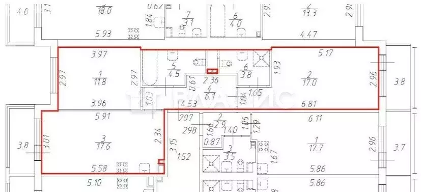 2-комнатная квартира: Санкт-Петербург, улица Ивана Куликова, 12 (60.8 ... - Фото 1