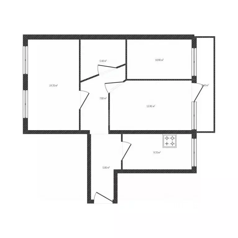 3-к кв. Брянская область, Брянск ул. Есенина, 30 (74.4 м) - Фото 2