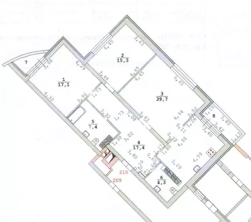 Квартира, 3 комнаты, 101.2 м - Фото 0
