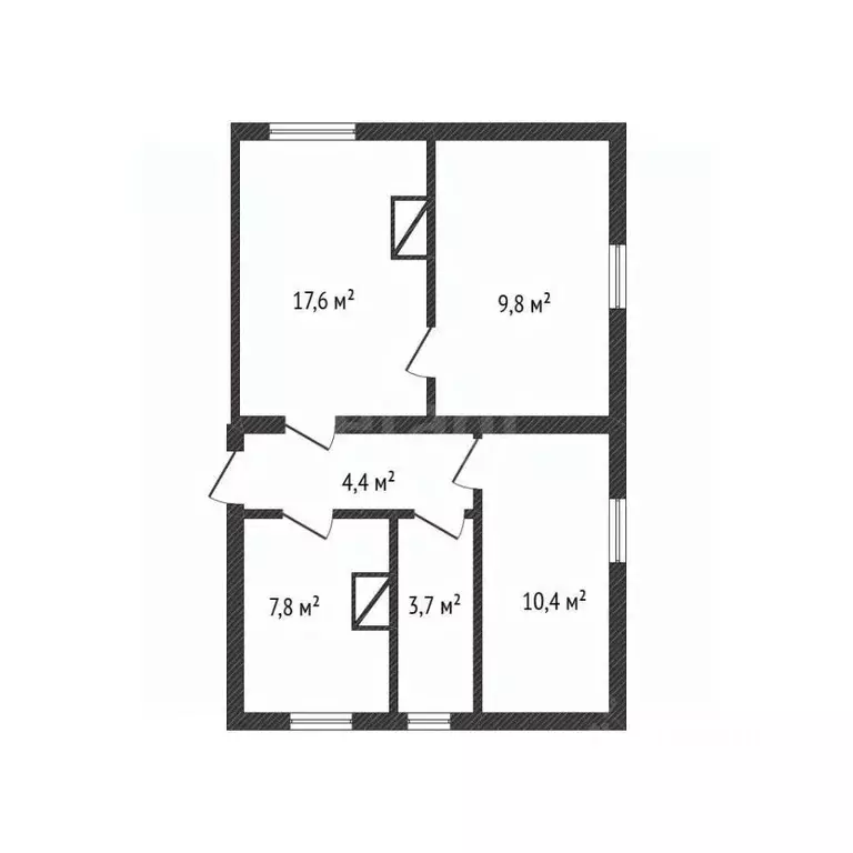 2-к кв. Брянская область, Жуковский муниципальный округ, пос. ... - Фото 1