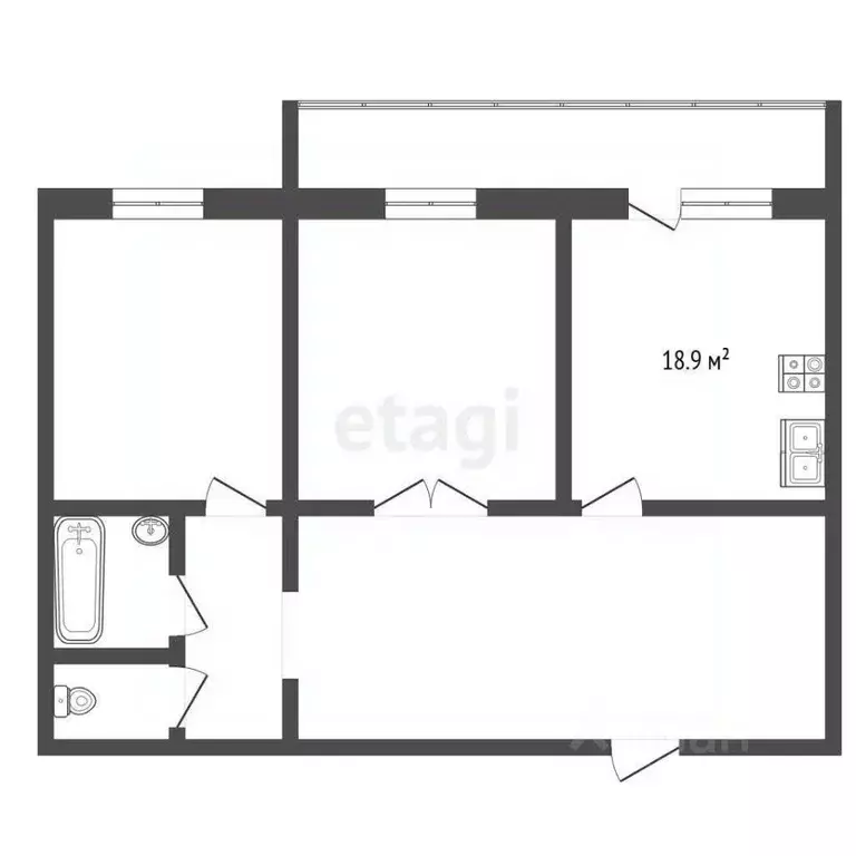 2-к кв. Забайкальский край, Чита Угданская ул., 5 (75.8 м) - Фото 2