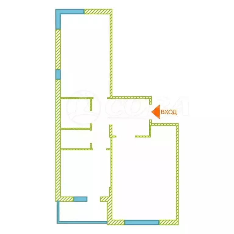 2-комнатная квартира: Тюмень, улица Федюнинского, 30к3 (63.2 м) - Фото 2
