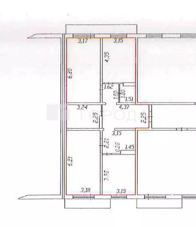 3-к кв. Кемеровская область, Новокузнецк Запорожская ул., 57 (94.0 м) - Фото 2