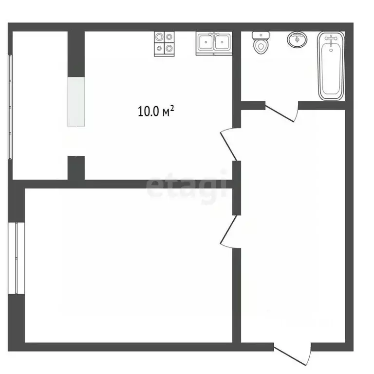 1-к кв. Ставропольский край, Кисловодск просп. Победы (35.1 м) - Фото 2