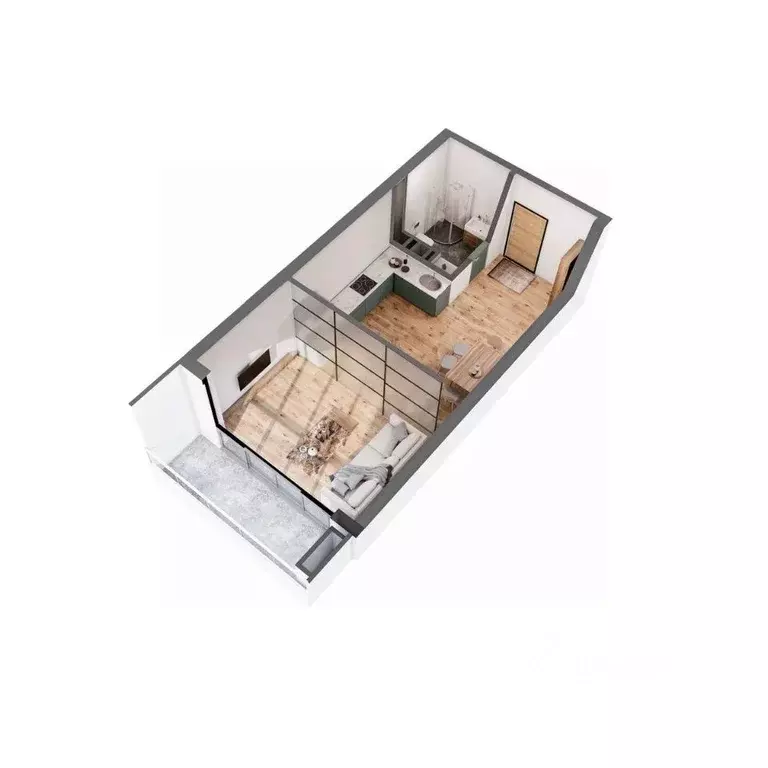 2-к кв. Крым, Ялта ул. Дражинского, 45А (46.5 м) - Фото 1