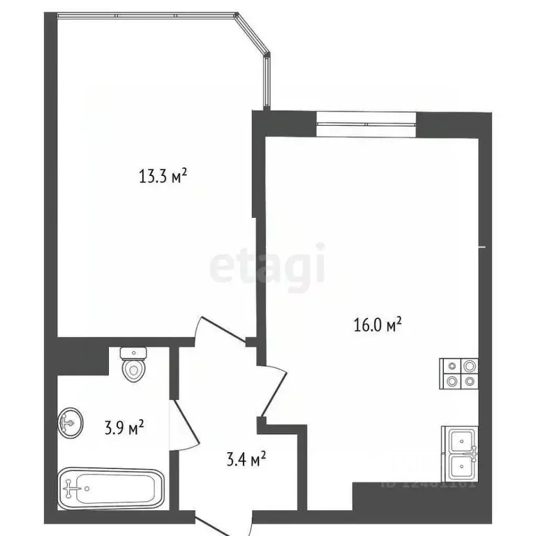 1-к кв. Краснодарский край, Анапа Анапское ш., 32к6 (35.6 м) - Фото 0