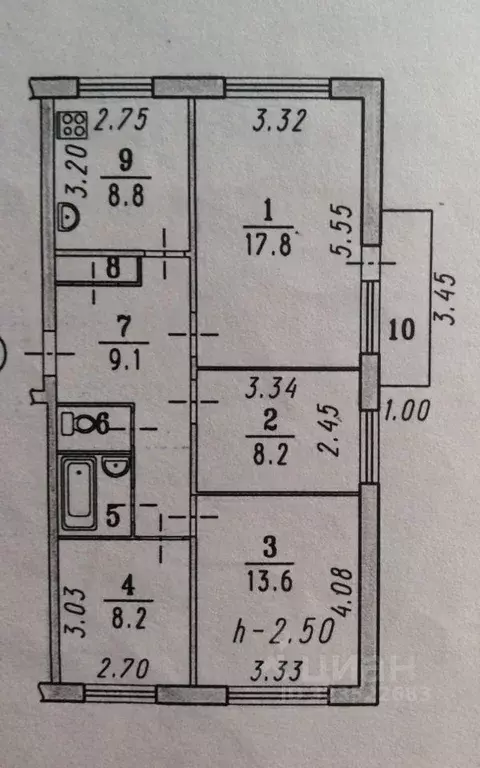 4-к кв. Омская область, Омск Солнечный мкр, ул. Комкова, 6/1 (71.0 м) - Фото 1