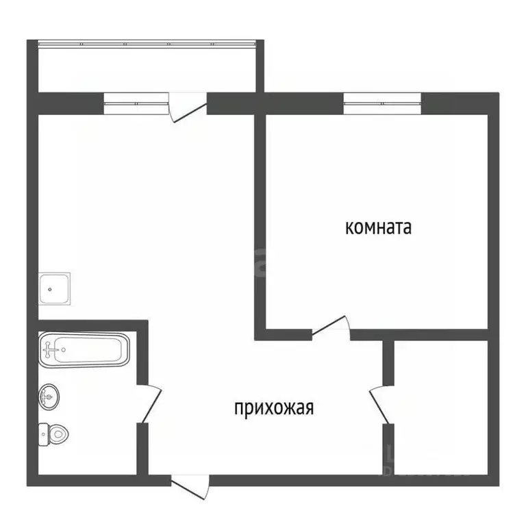1-к кв. Иркутская область, Иркутск ул. Сибирских Партизан, 1А/1 (32.1 ... - Фото 2