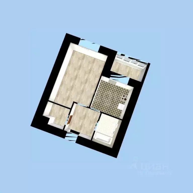 1-к кв. Башкортостан, Уфа Инорс мкр, ул. Новоселов, 10 (45.0 м) - Фото 1