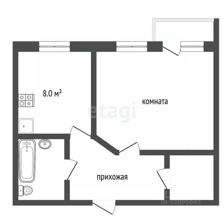 1-к кв. Забайкальский край, Чита пос. Текстильщиков, Молодежный мкр, 7 ... - Фото 1