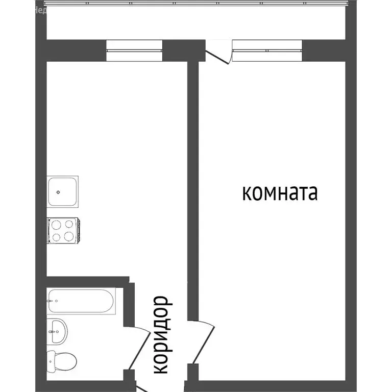 1-комнатная квартира: Улан-Удэ, проспект Строителей, 5А (32 м) - Фото 1