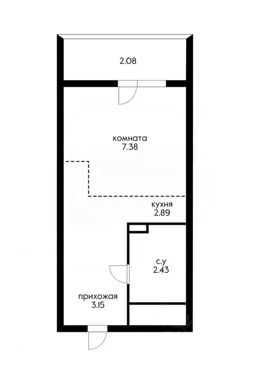 Студия Краснодарский край, Сочи Бытха мкр, ул. Ясногорская, 16/2к3 ... - Фото 1