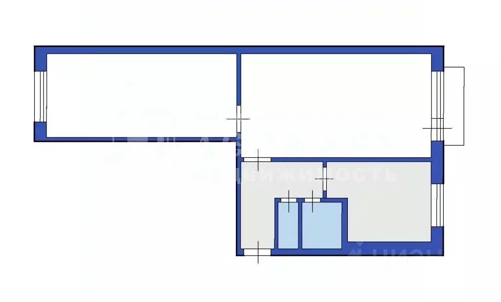 2-к кв. Кемеровская область, Междуреченск ул. Лукиянова, 13 (44.0 м) - Фото 1