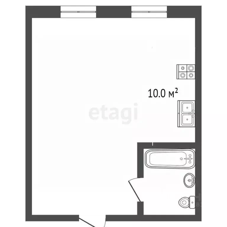 Студия Ростовская область, Ростов-на-Дону ул. Оганова, 20с2 (37.0 м) - Фото 2
