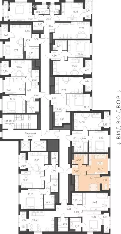 1-комнатная квартира: Екатеринбург, улица Академика Парина, 25 (34.29 ... - Фото 2