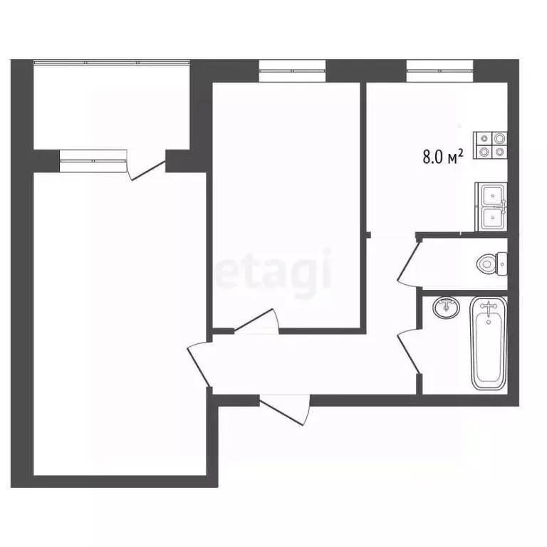 2-к кв. Ярославская область, Ярославль ул. Строителей, 11 (43.0 м) - Фото 1